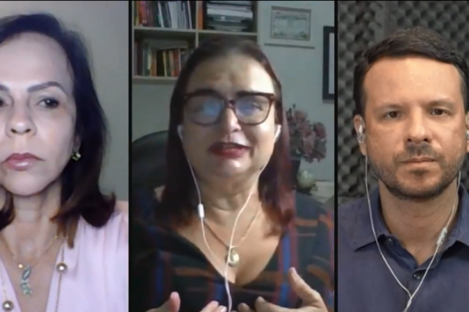 Os deputados federais Professora Dorinha, Rosa Neide e Israel Batista durante live após o segundo dia do Enem impresso - (crédito: Frente Parlamentar Mista da Educação) Os deputados federais Professora Dorinha, Rosa Neide e Israel Batista durante live após o segundo dia do Enem impresso - (crédito: Frente Parlamentar Mista da Educação)