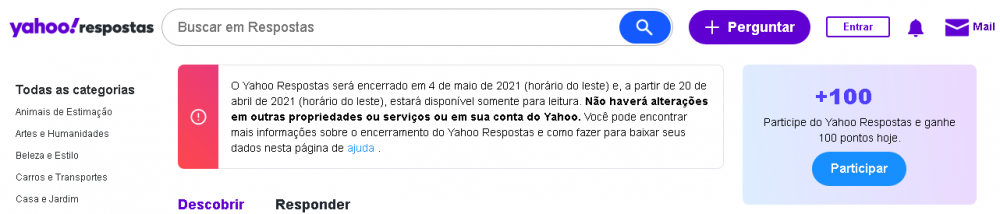 O fim da era: o Yahoo Respostas será encerrado