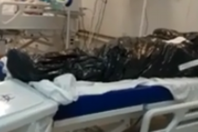 A denúncia foi feita em forma de vídeo enviado por funcionária do hospital - (crédito: Material cedido ao Correio) A denúncia foi feita em forma de vídeo enviado por funcionária do hospital - (crédito: Material cedido ao Correio)