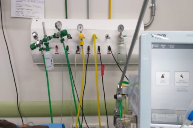 Adaptações feitas para utilização de oxigênio em uma saída de régua