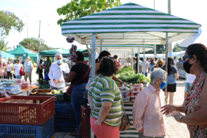 O local funciona aos sábados e vende artigos de produtores locais -  (crédito: Divulgação / Emater-DF)