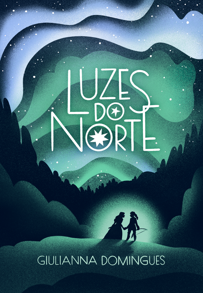 Capa da fic&ccedil;&atilde;o Luzes do norte, com ilustra&ccedil;&atilde;o de Ta&iacute;ssa Maia 