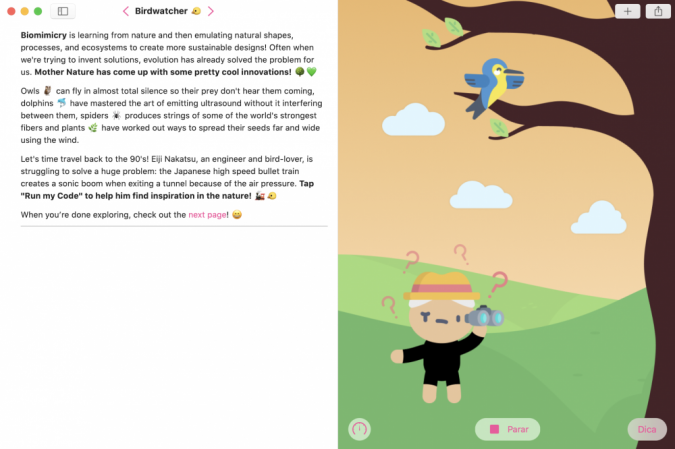  Nesta edição, o tema do trabalho da estudante foi biomimética

