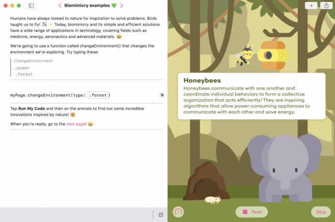  Nesta edição, o tema do trabalho da estudante foi biomimética

