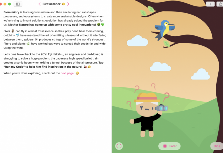  Nesta edição, o tema do trabalho da estudante foi biomimética  