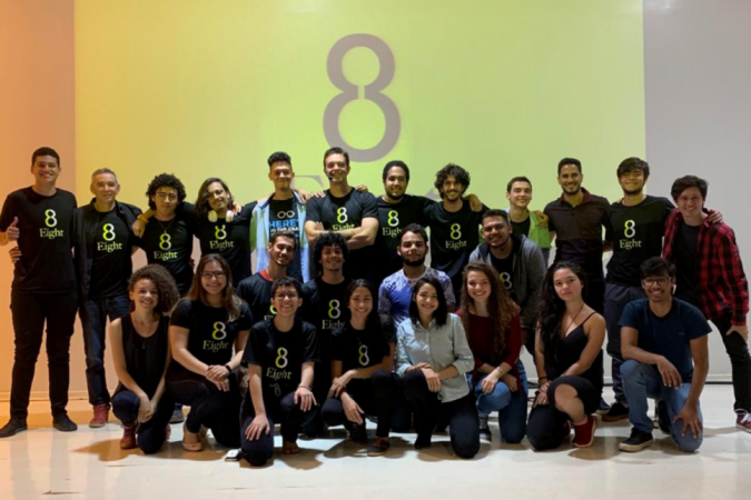 Alunos da disciplina Introdução à Engenharia, que palestraram no evento final da metodologia Eight antes da pandemia - (crédito: Ricardo Fragelli) Alunos da disciplina Introdução à Engenharia, que palestraram no evento final da metodologia Eight antes da pandemia - (crédito: Ricardo Fragelli)