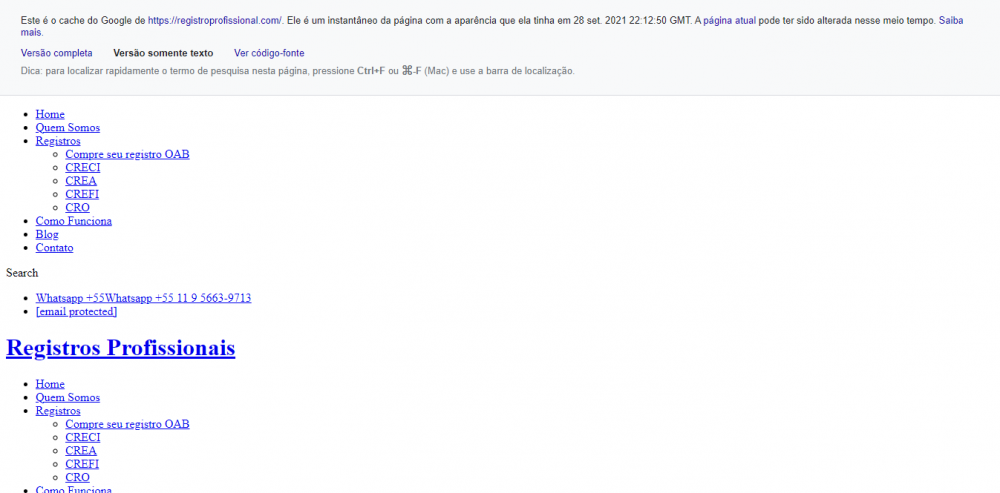 Página foi tirada do ar na última terça-feira, após denúncia do site Migalhas, mas web cache ainda pode ser encontrado 