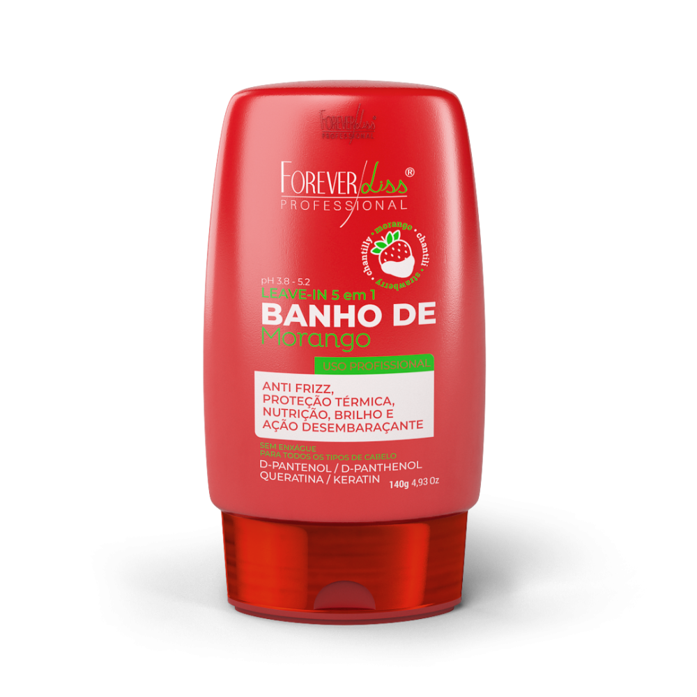 Leave-in Banho de Verniz Morango Forever, da Forever Liss (preço sob consulta)
