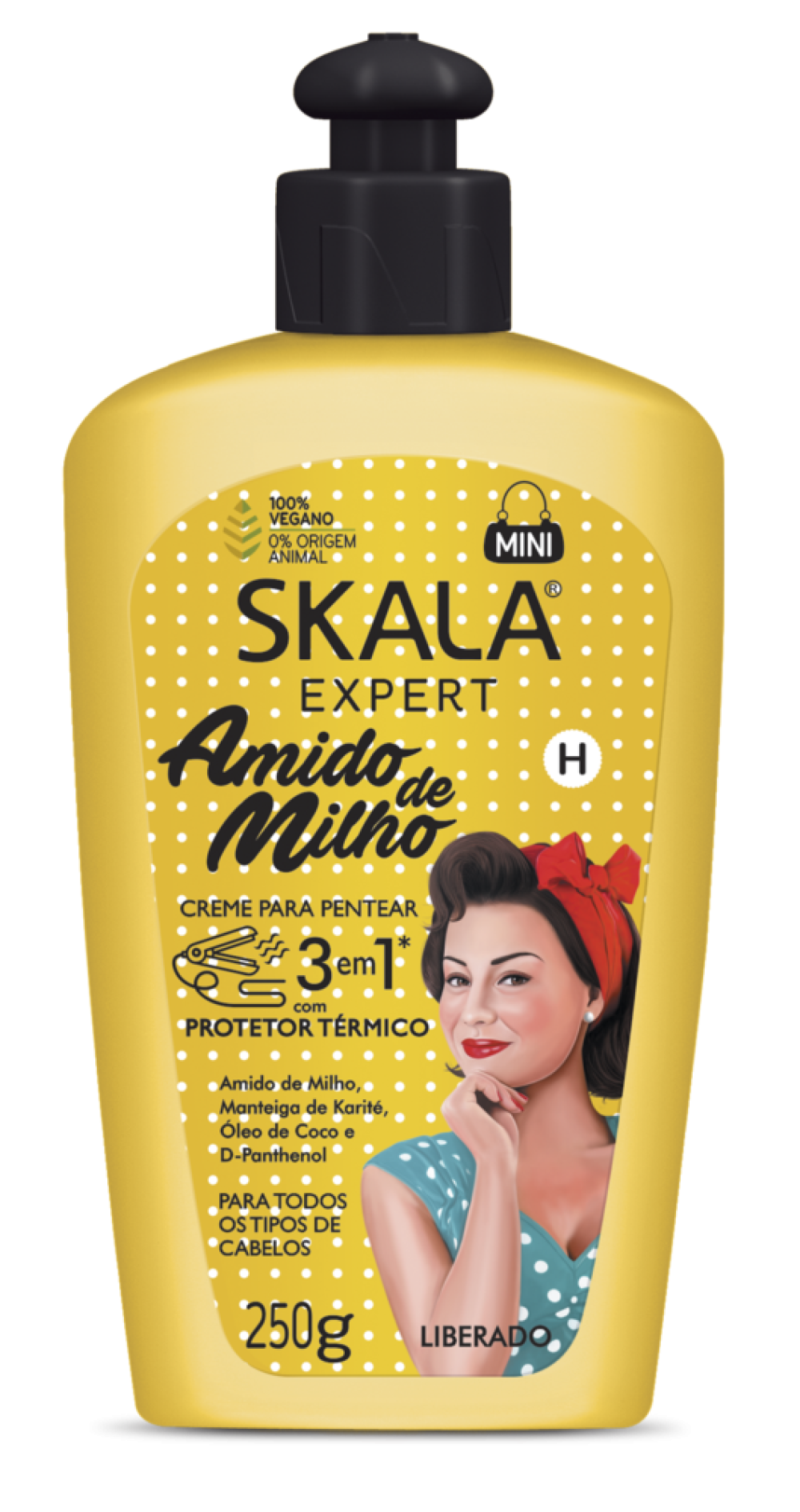 Cremes para Pentear 3 em 1 com protetor térmico, da Skala (R$ 9,90 cada)