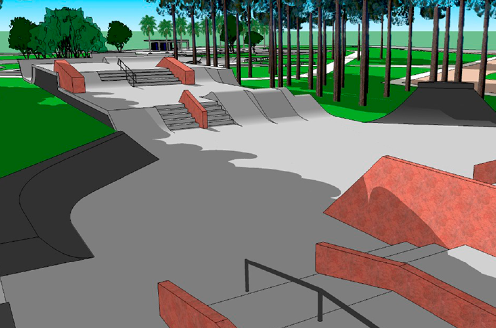 Projeto do Brasília Skate Plaza no Parque da Cidade 