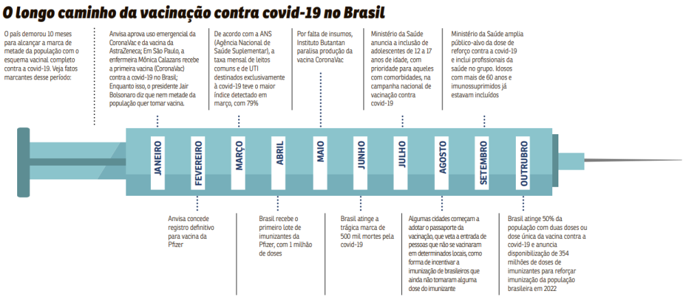 Confira o histórico de vacinação no Brasil