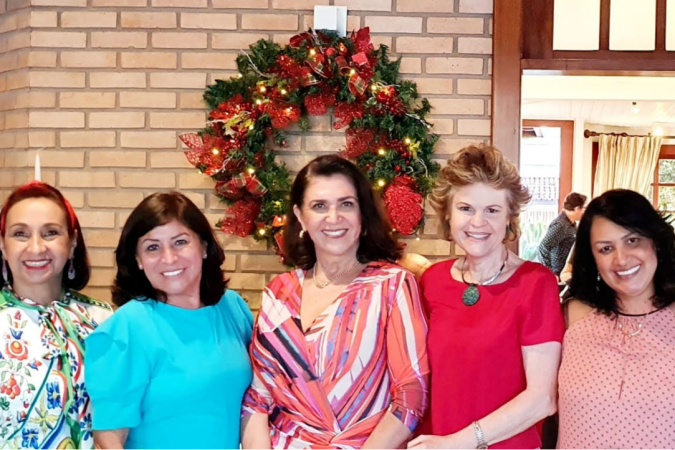 Rita Márcia Machado, Aureliza Corrêa, Irany Poubel, Bertha Pellegrino e Ceicinha Costa. - Jane Godoy - 360 graus