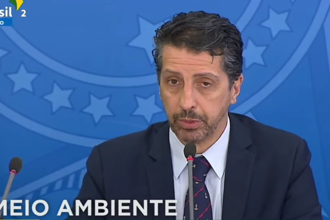 Ministro do Meio Ambiente, Joaquim Leite -  (crédito: Reprodução / TV Brasil)