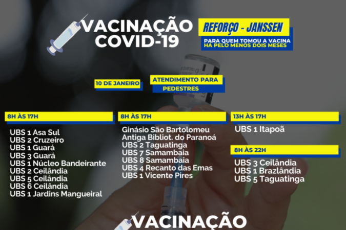 Veja onde se vacinar contra covid-19 e gripe nesta segunda-feira (10/1)
