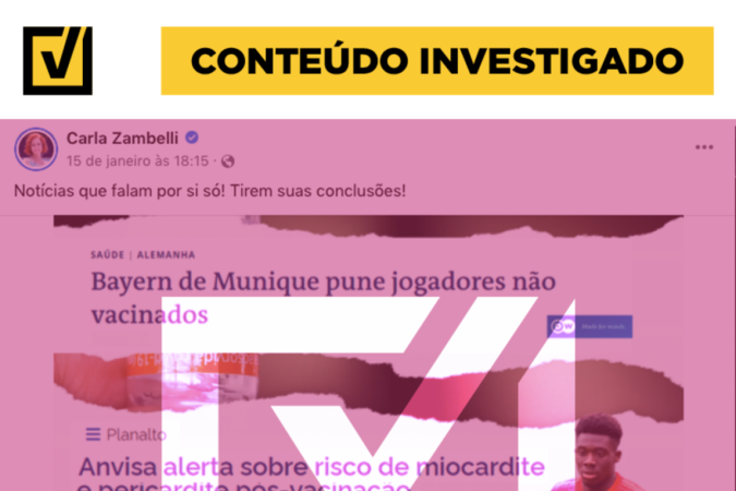É enganoso o post publicado pela deputada federal Carla Zambelli no Facebook