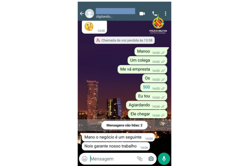 Conversa entre criminoso e vítima