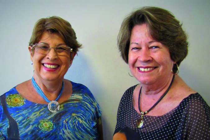 Mércia Maria Leitão e Neide Duarte autoras de Uma semana inesquecível
