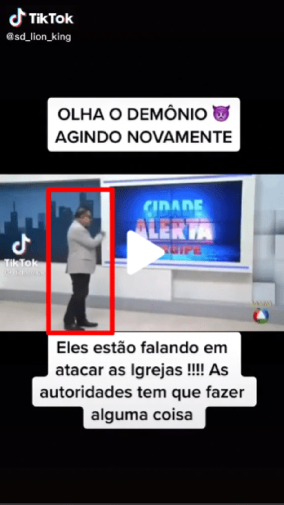 É falso um vídeo que manipula uma transmissão do programa Cidade Alerta Sergipe