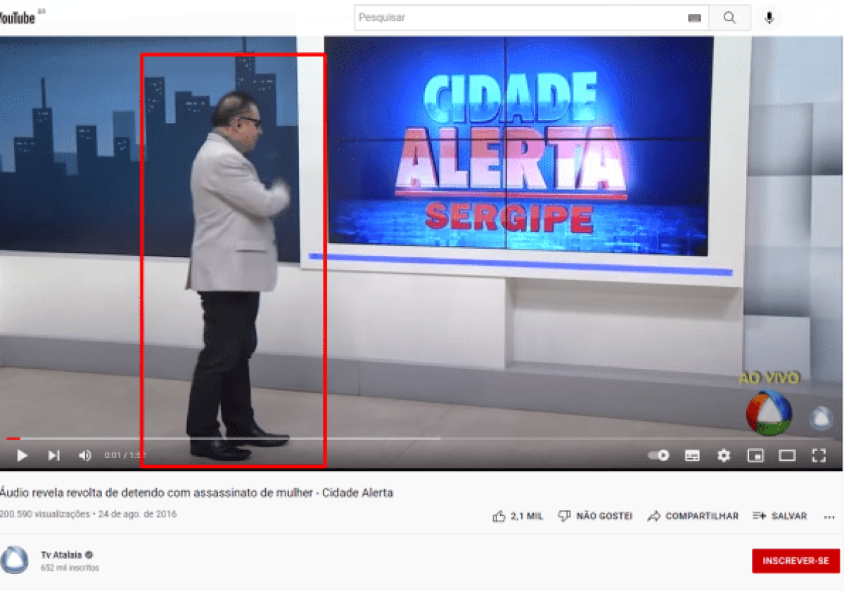 É falso um vídeo que manipula uma transmissão do programa Cidade Alerta Sergipe