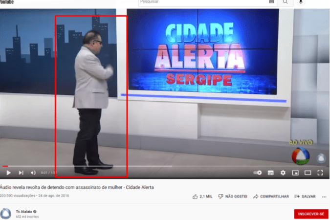 É falso um vídeo que manipula uma transmissão do programa Cidade Alerta Sergipe
