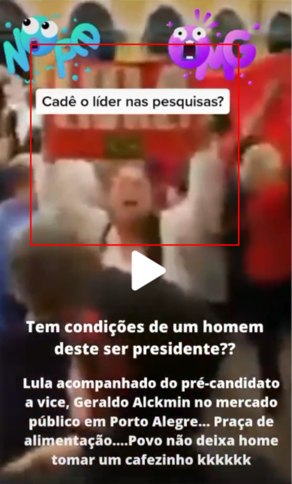Captura de tela do vídeo publicado no TikTok e verificado pelo Comprova