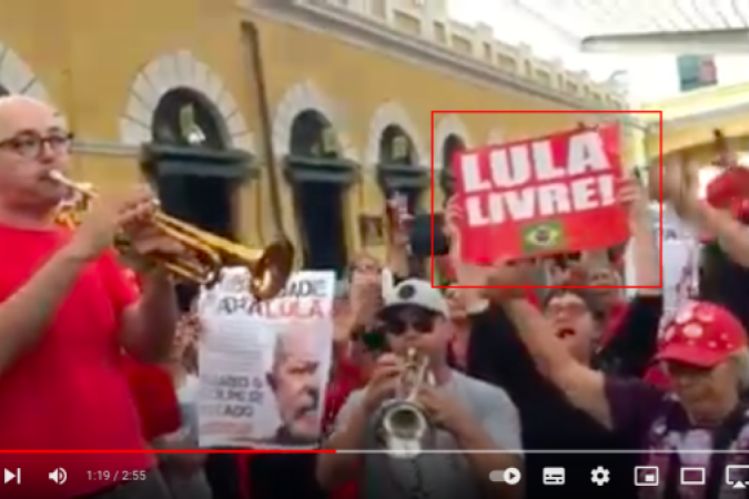 Captura de tela do vídeo encontrado no YouTube pela Agência Lupa