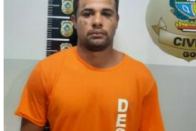 Após o crime o sujeito fugiu com o dinheiro da vítima para a cidade de Crixás, onde foi encontrado, preso e interrogado pela polícia — e acabou confessando a autoria do crime -  (crédito: Reprodução/Polícia Civil(23/06/2022))