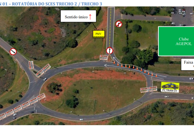 Interdições no trânsito do Setor de Clubes Sul neste fim de semana