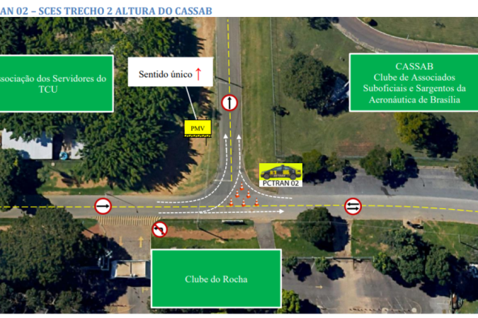 Interdições no trânsito do Setor de Clubes Sul neste fim de semana