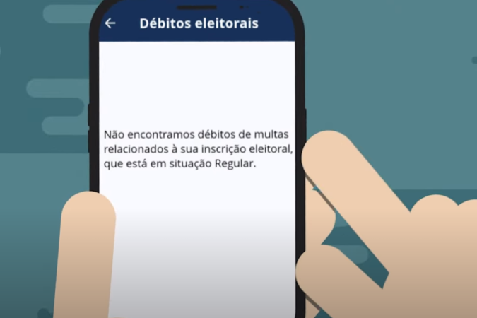 É possível também conferir se existe algum débito com a Justiça Eleitoral.