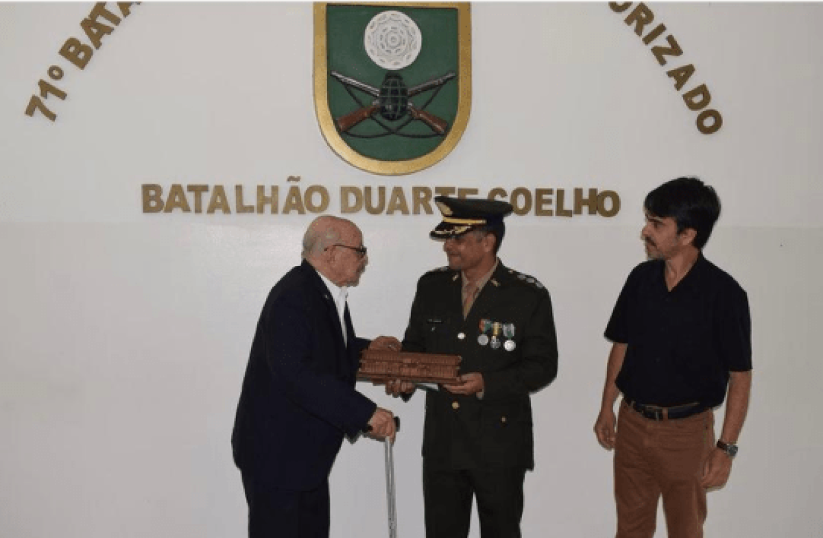 Imagem de divulgação de homenagem a José Agostinho de Goes. Crédito: Exército Brasileiro.