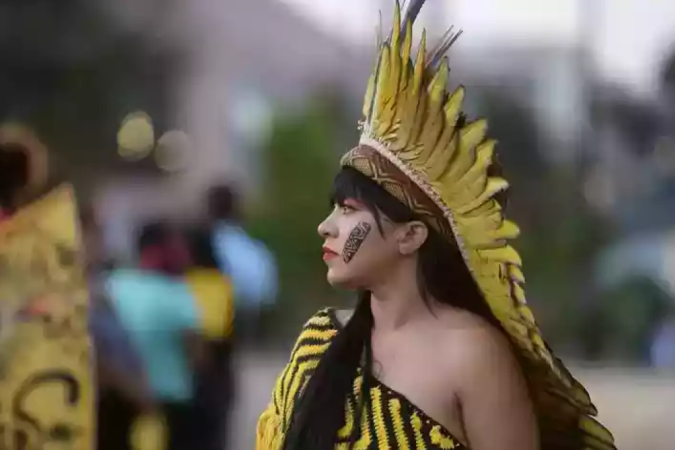 Indígena Célia Xakriabá foi eleita para a Câmara Federal com mais de 100 mil votos - (crédito: Túlio Santos/DA Press/EM) Indígena Célia Xakriabá foi eleita para a Câmara Federal com mais de 100 mil votos - (crédito: Túlio Santos/DA Press/EM)