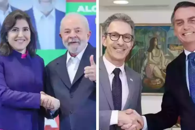 Lula e Bolsonaro receberam apoio de políticos - (crédito: Ricardo Stukert/PT; Divulgação) Lula e Bolsonaro receberam apoio de políticos - (crédito: Ricardo Stukert/PT; Divulgação)