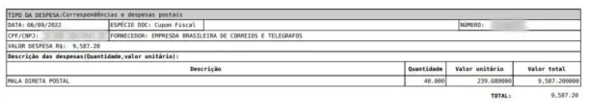 prestação de contas