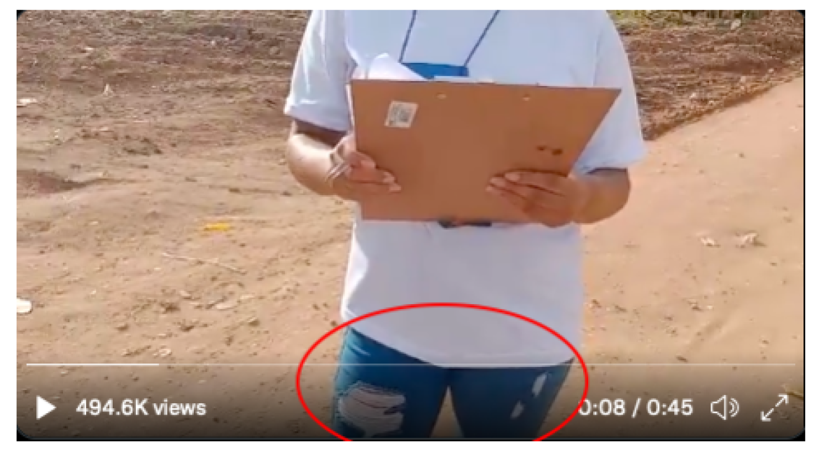 Captura de tela do vídeo investigado