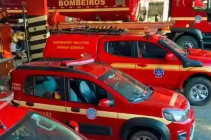Os militares afirmaram que equipes foram acionadas pela Polícia Militar (PMMG) para atender a ocorrência de risco do rompimento na barragem - (crédito: Reprodução/CBMG) Os militares afirmaram que equipes foram acionadas pela Polícia Militar (PMMG) para atender a ocorrência de risco do rompimento na barragem - (crédito: Reprodução/CBMG)