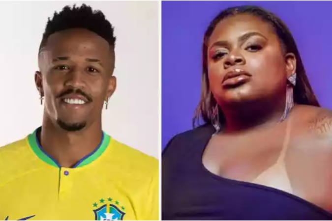 Éder Militão (esq), zagueiro da Seleção Brasileira, e Jojo Todynho (dir), comentarista da Globo - (crédito: CBF/Divulgação -- Reprodução/Globo) Éder Militão (esq), zagueiro da Seleção Brasileira, e Jojo Todynho (dir), comentarista da Globo - (crédito: CBF/Divulgação -- Reprodução/Globo)