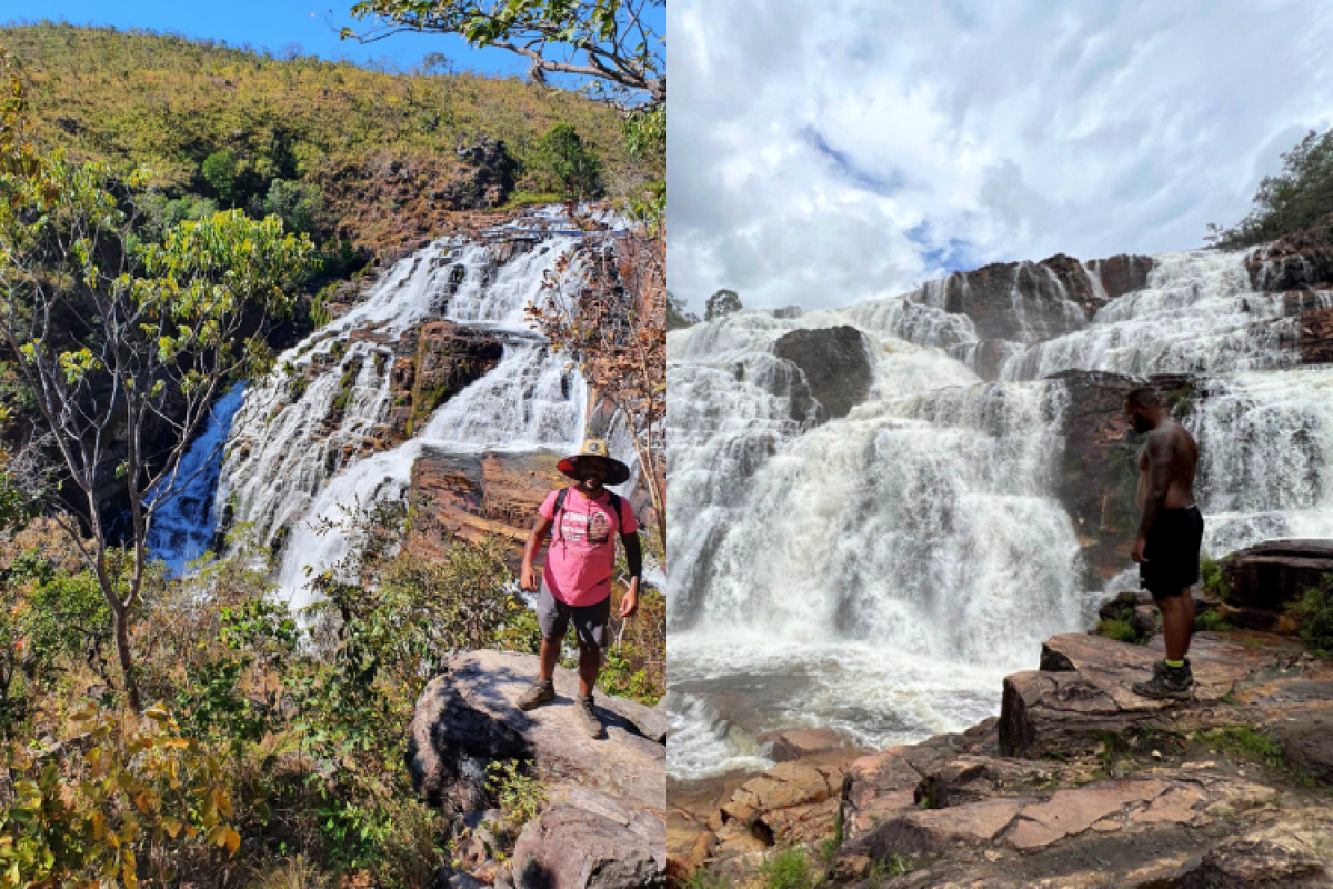 Fernando Vieira Machado se encantou com o volume das cachoeiras no período de chuva. É a terceira vez que vai à Chapada dos Veadeiros. 