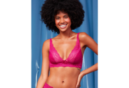 Sutiã triângulo de renda pink | Loungerie