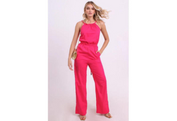 Macacão rosa com amarrações | Animale