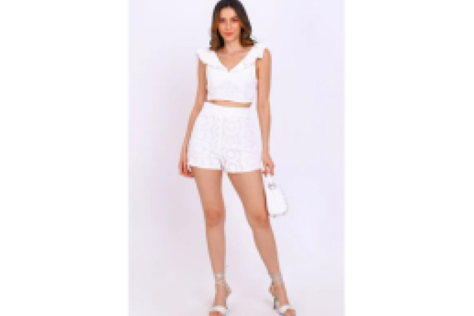 Blusa de renda e linho | Colcci