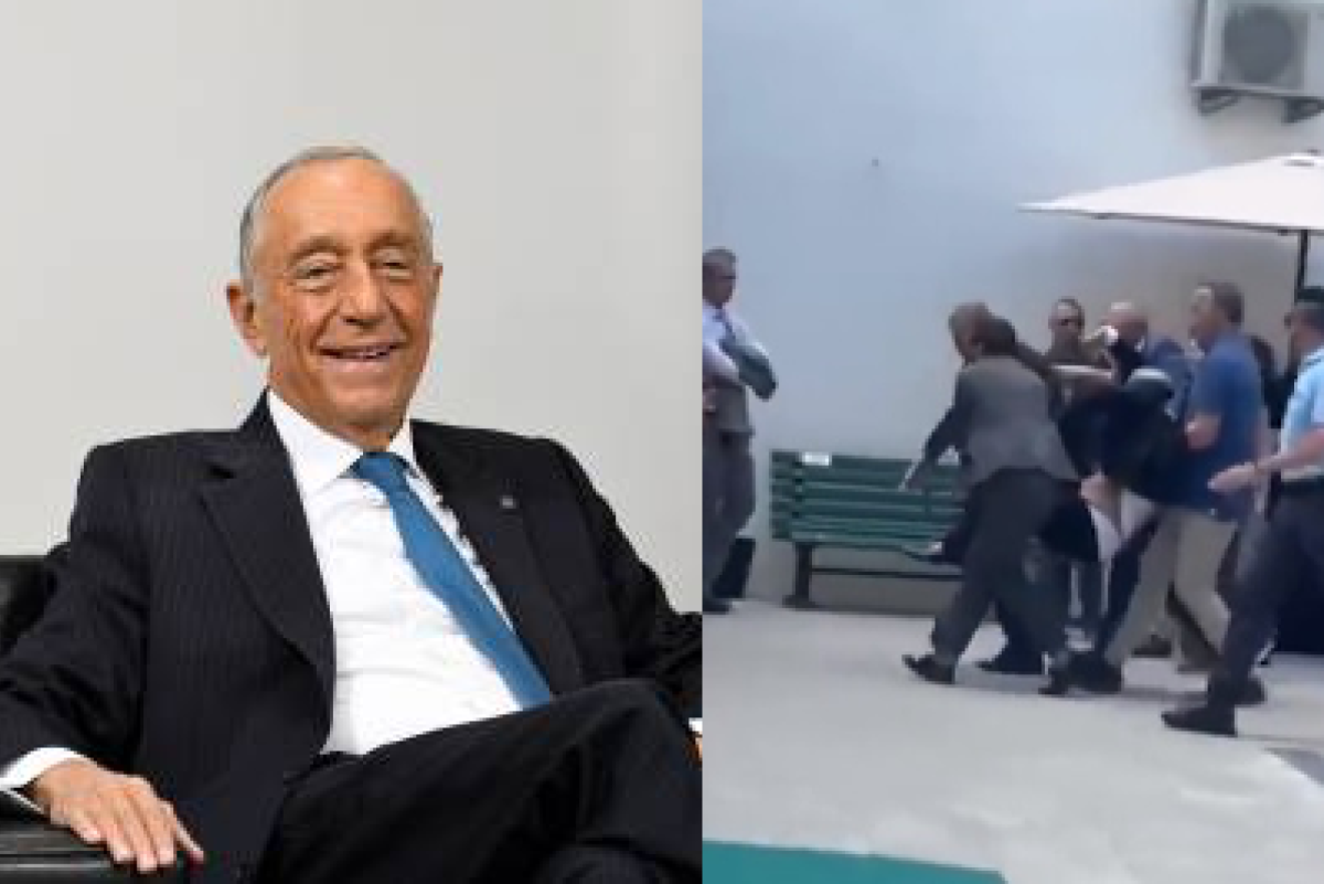 Vídeo mostra presidente de Portugal sendo carregado após mal súbito