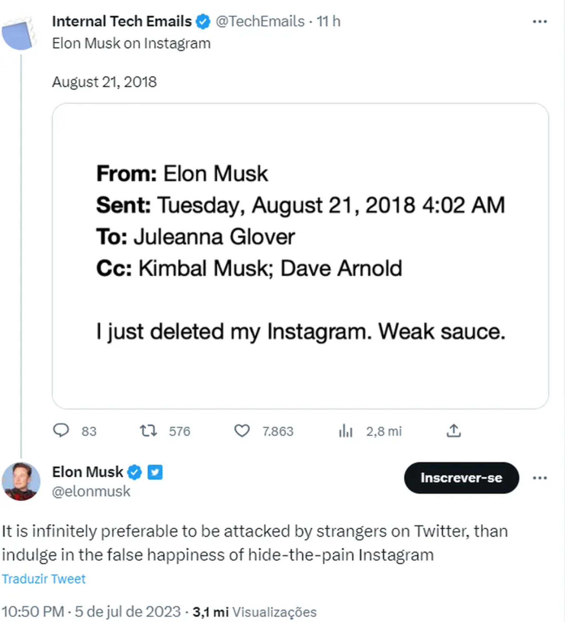 Memes e rivalidade, Zuckerberg e Musk trocam indiretas no Twitter 