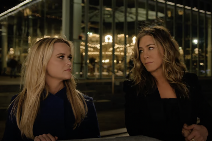 Jennifer Aniston e Reese Witherspoon durante cena da série The Morning Show
- (crédito: Apple+/Divulgação) Jennifer Aniston e Reese Witherspoon durante cena da série The Morning Show
- (crédito: Apple+/Divulgação)