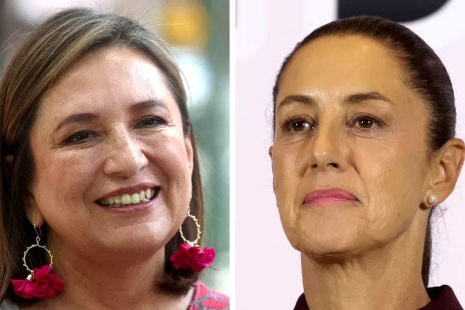 Xóchitl Gálvez (esquerda), que lidera coalizão de oposição, enfrentará a ex-prefeita da Cidade do México Claudia Sheinbaum (direita) - (crédito: Getty) Xóchitl Gálvez (esquerda), que lidera coalizão de oposição, enfrentará a ex-prefeita da Cidade do México Claudia Sheinbaum (direita) - (crédito: Getty)