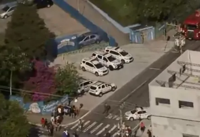 Ataque a escola em SP deixa três feridos e uma aluna morre -  (crédito: Reprodução/TV Globo)