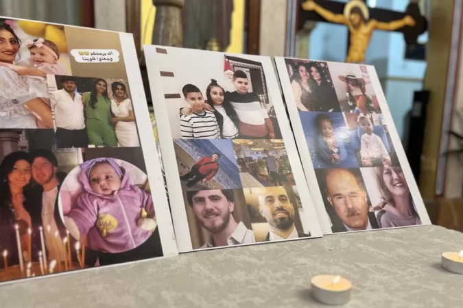 Dezoito cristãos palestinos foram mortos quando um ataque aéreo israelense atingiu o anexo de uma igreja ortodoxa grega - (crédito: BBC) Dezoito cristãos palestinos foram mortos quando um ataque aéreo israelense atingiu o anexo de uma igreja ortodoxa grega - (crédito: BBC)