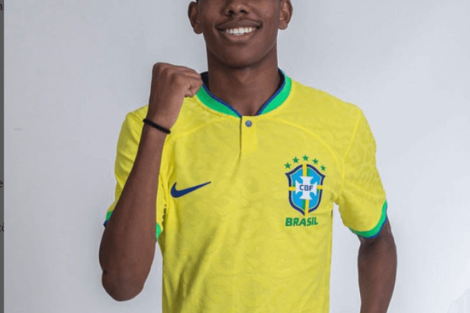 Estevão - Atacante de 16 anos do Palmeiras - Divulgação/CBF