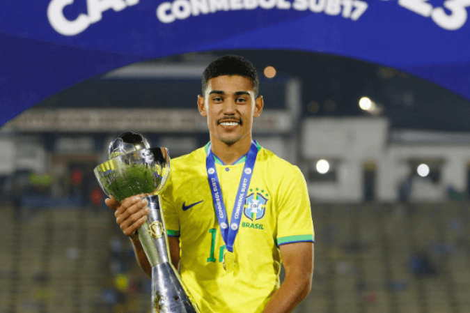 Riquelme - Atacante de 17 anos do Palmeiras - Foto: Rafael Ribeiro/CBF