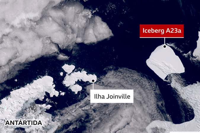 Grandes icebergs, como o A68, “fertilizam” os oceanos com nutrientes minerais - (crédito: BBC) Grandes icebergs, como o A68, “fertilizam” os oceanos com nutrientes minerais - (crédito: BBC)